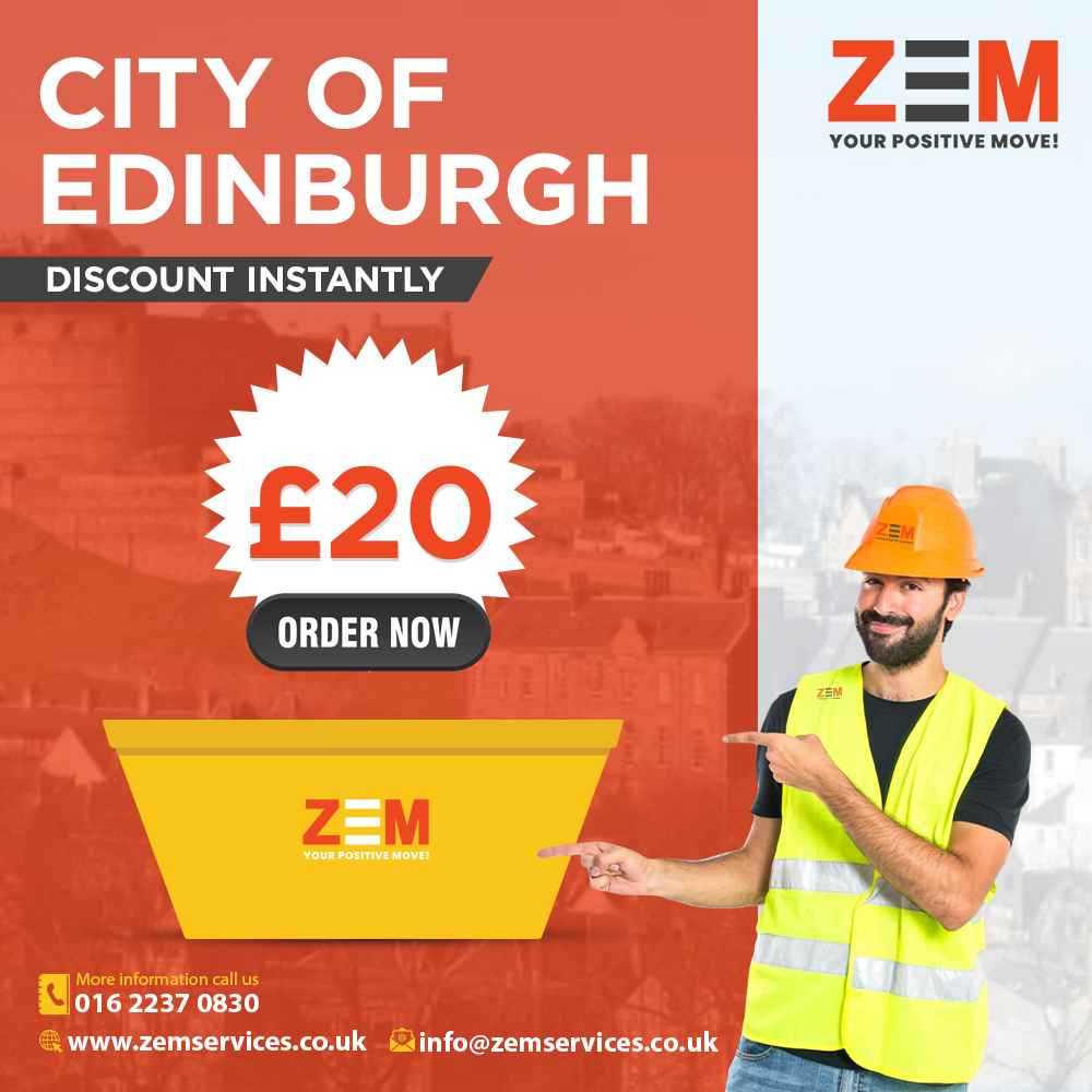 Skip Hire Edinburgh Get £20 Discount Book Online Today